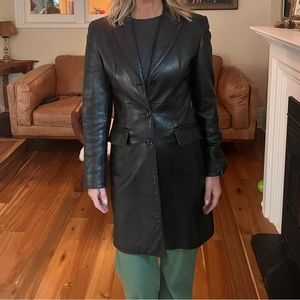 COPY - MLC lambskin car coat. Impeccable condition $150. Size 4. See measuremen…